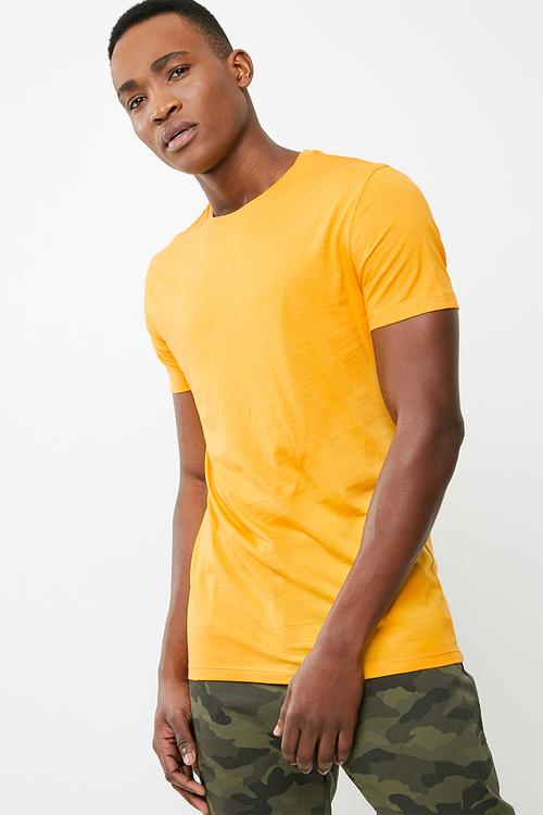 Crew neck tee - yellow 