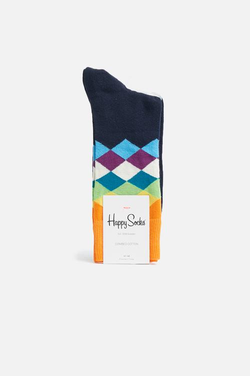 Faded diamond socks - multi