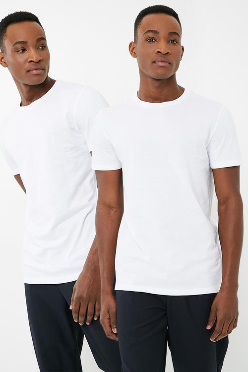 Crew neck tee 2 pack - white 