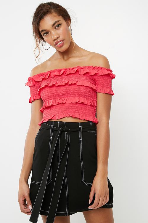 Gaston off shoulder top - pink 