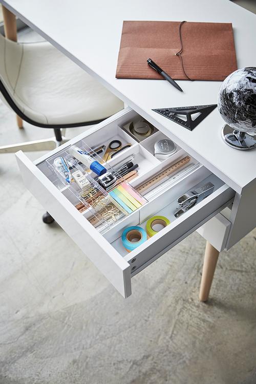 Tower extendable desk organizer - white