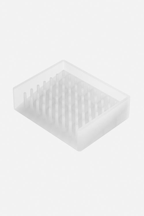 Float silicone soap tray - white