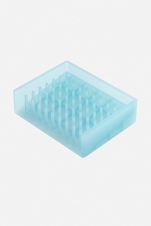 Float silicone soap tray - blue