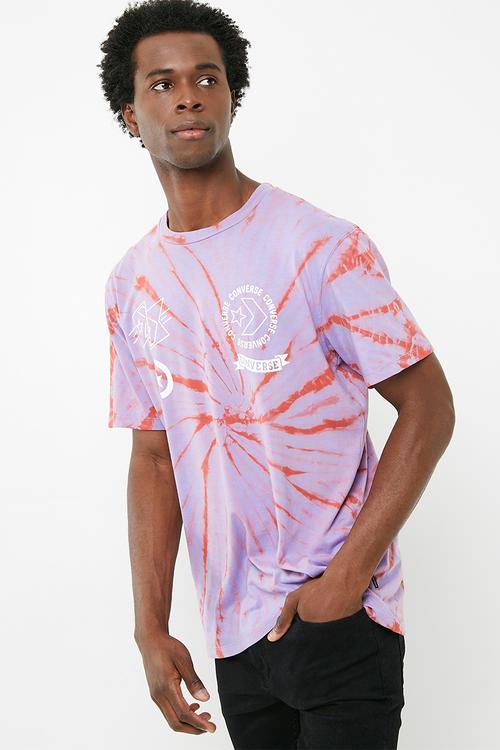 Tie dye graphic tee - multi