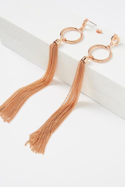 Door knocker metal tassel shoulder duste - rose gold 