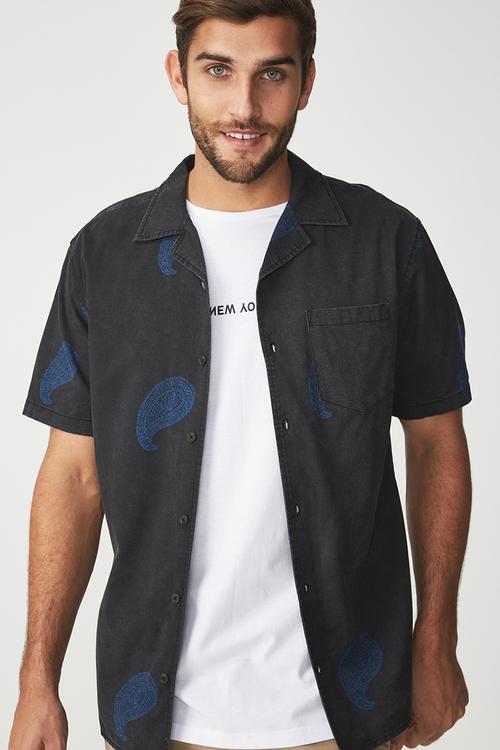 91 shirt - black & blue 
