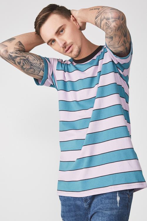 Dylan tee - blue & pink 