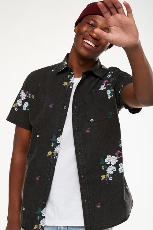 Vintage prep shirt - black 