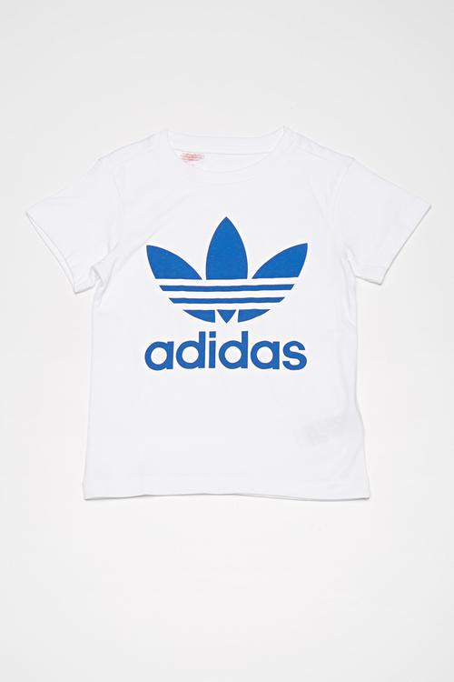  Trefoil tee - white & blue 