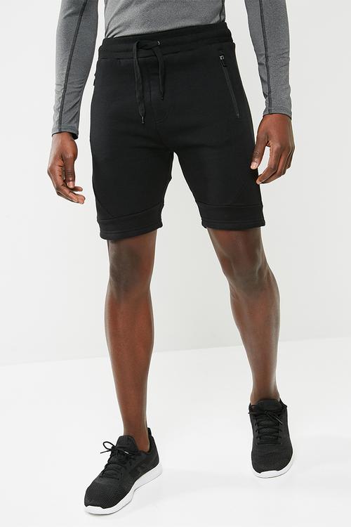 Panel gym sweat shorts - black 