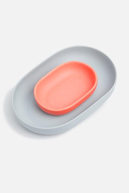 Mismatch platter set - grey & orange