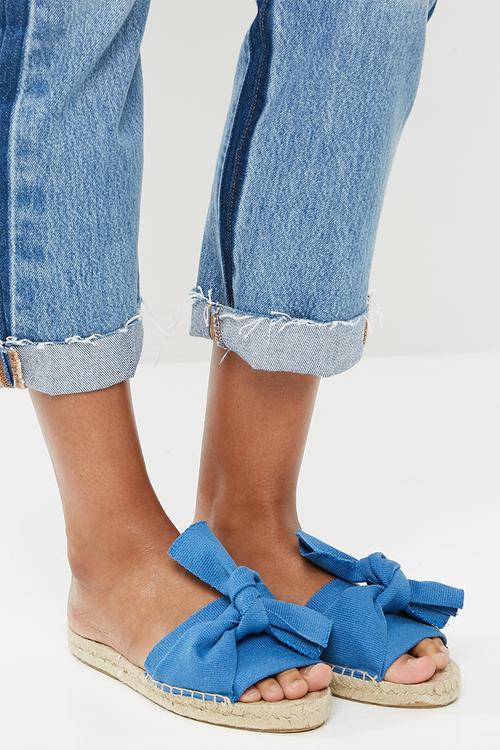 Espadrille Knot Slide - blue 