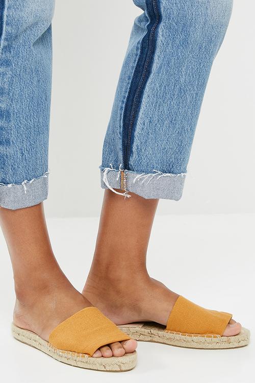 Espadrille slide - mustard 