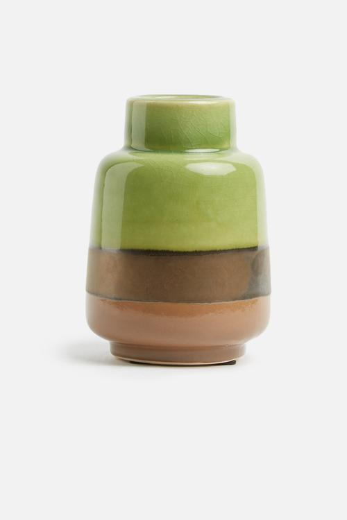 Unique vase - ceramic small green