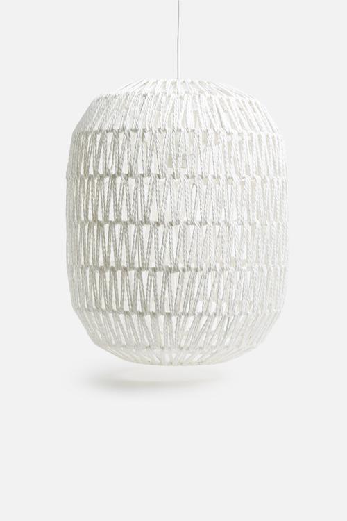Paper rope pendant lamp - white