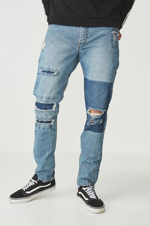 Tapered leg jeans - blue 