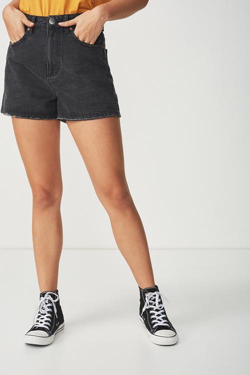 Flashback denim short - black 