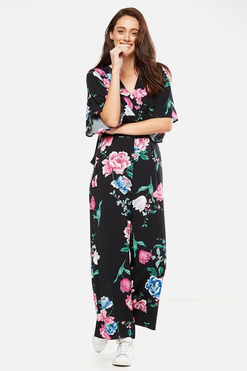 Woven Kassie kimono sleeve jumpsuit - multi