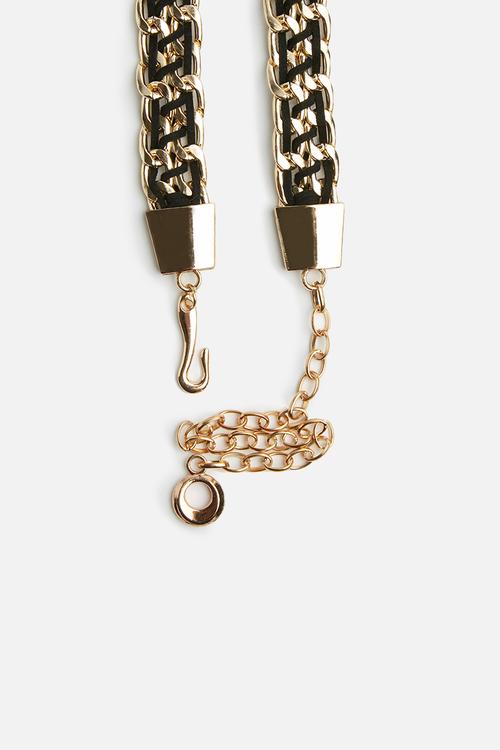 Woven chain belt - black 