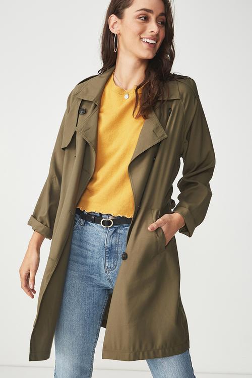 Soft mid trench - olive