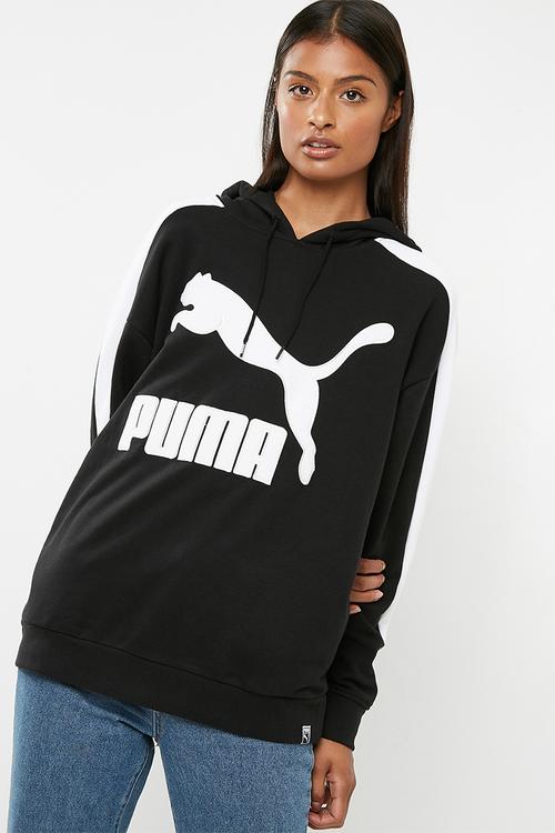 Classics logo T7 hoodie - black