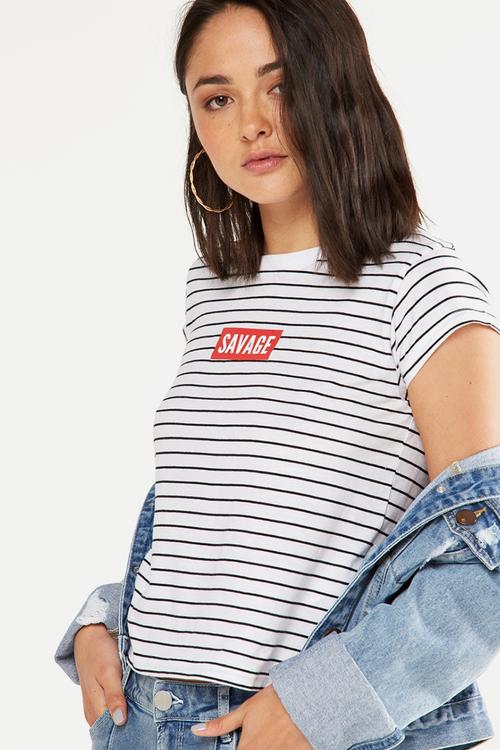 Tbar graphic tee - black & white