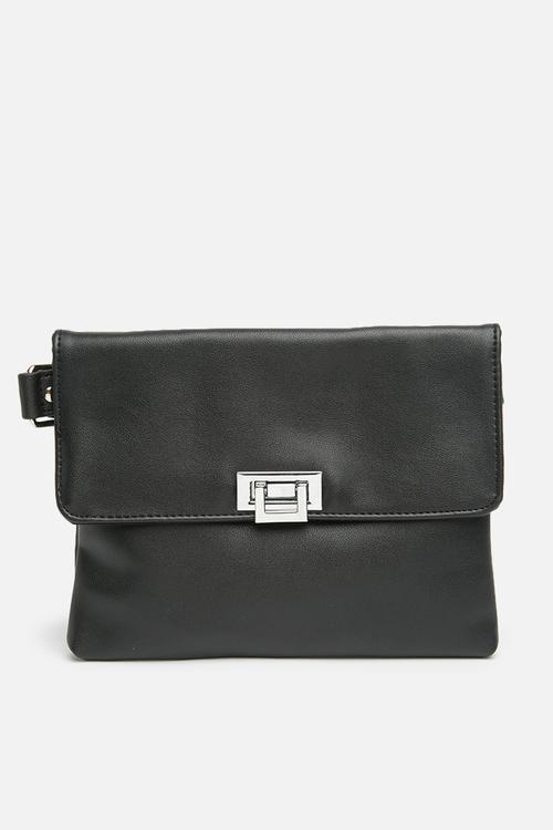 Flat waist bag - black 