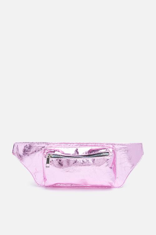 Metallic waist bag - purple