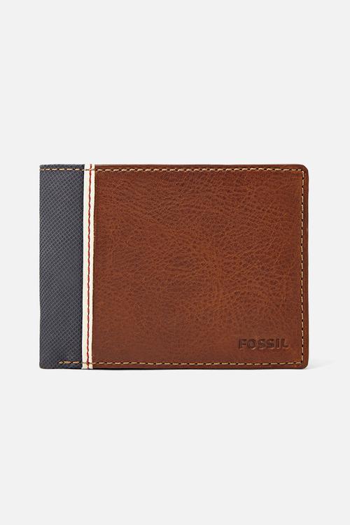 Elgin leather traveler wallet - brown
