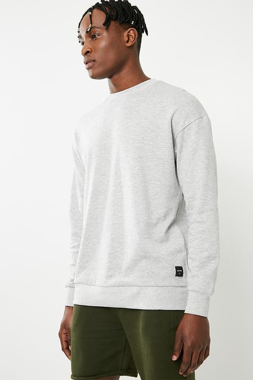 Boxy crew sweat - grey