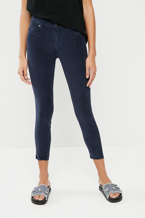 Mid rise grazer skinny jean - navy