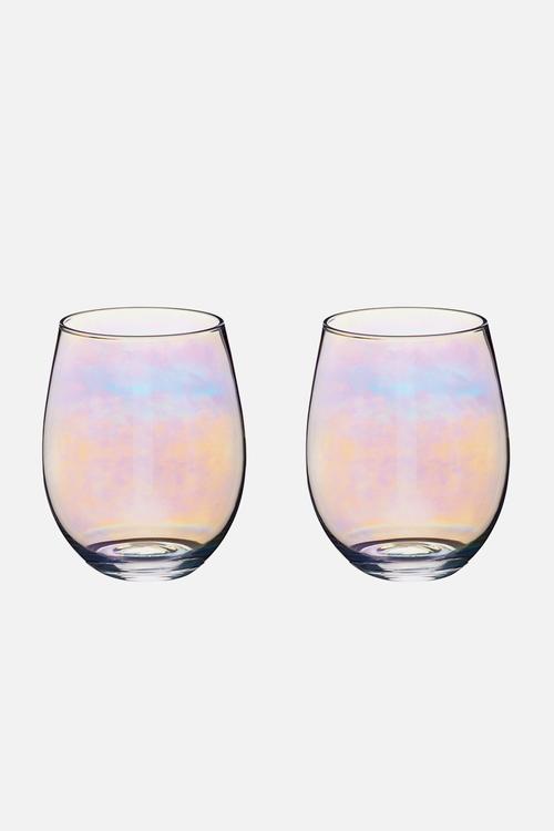 Lustre tumbler set of 2 - iridescent