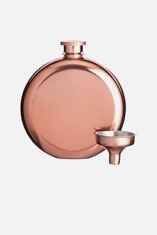 Stainless steel 140ml hip flask - copper finish
