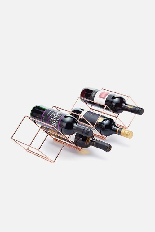 Stackable wine rack - copper finish