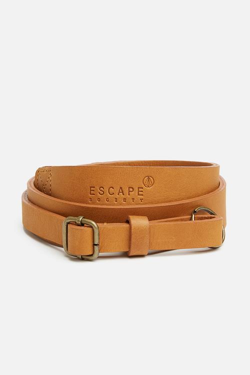 Leather camera sling - tan