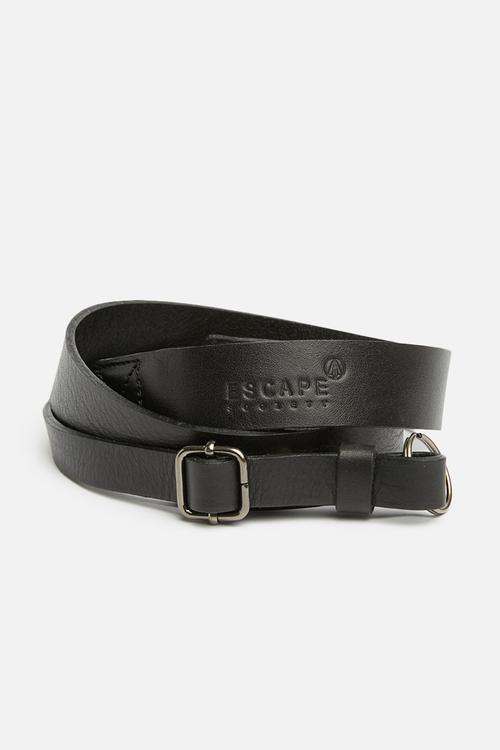 Leather camera sling - black
