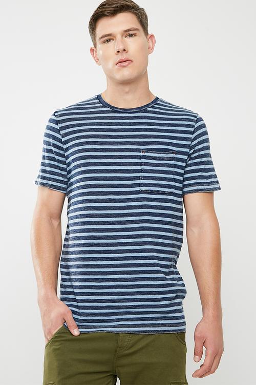 Stuart crew neck tee - blue 