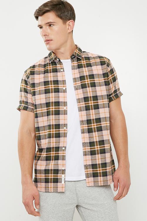 Summer seasonal short sleeve check shirt - multi 