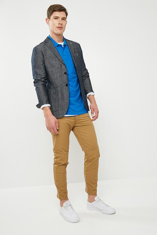 Chambray light blazer - navy 