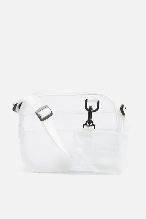 Vixen clear cross body bag back-white