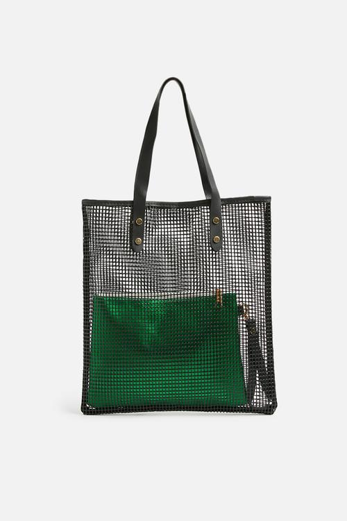Jayde net tote - black