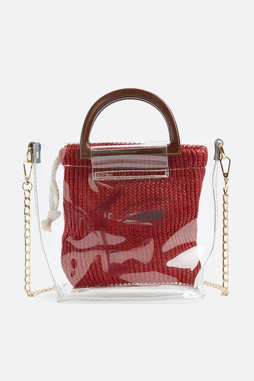 Ciara clear bag - red 