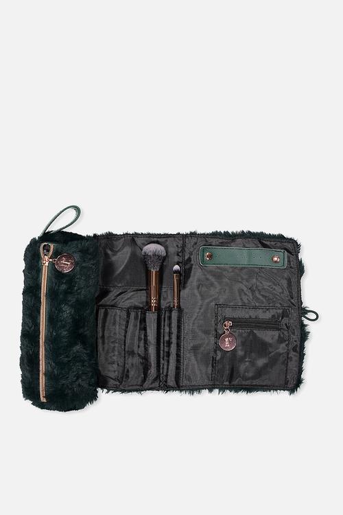 Roll up brush cos case - green 