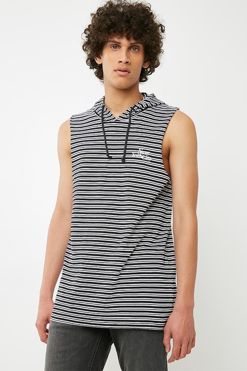 Hustle Muscle Tee - black & white 