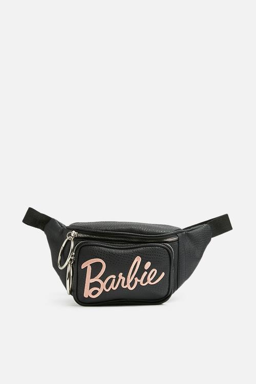 Barbie embroidered waist bag - black 
