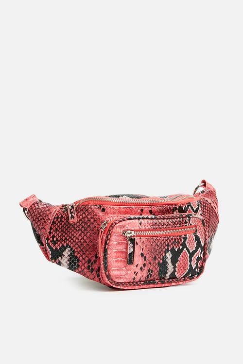 Chain link waist bag - pink