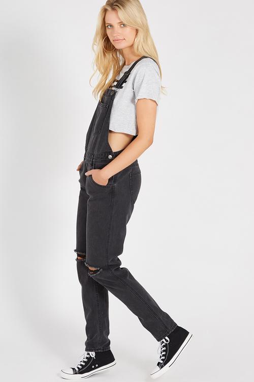 Denim overall - black