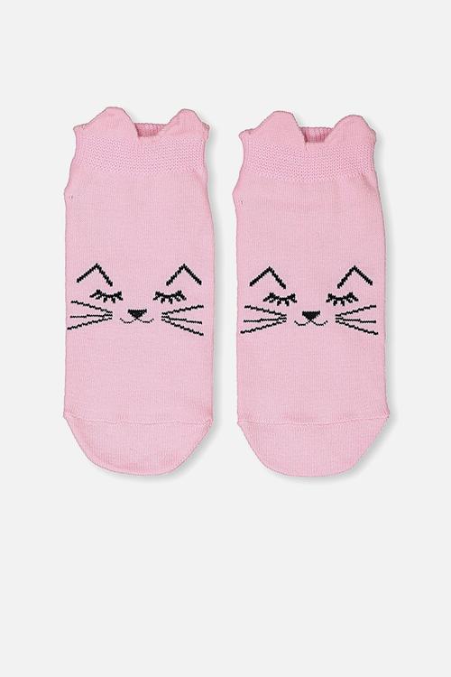 No show animal socks - pink