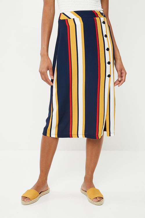 Button up pencil skirt - multi 