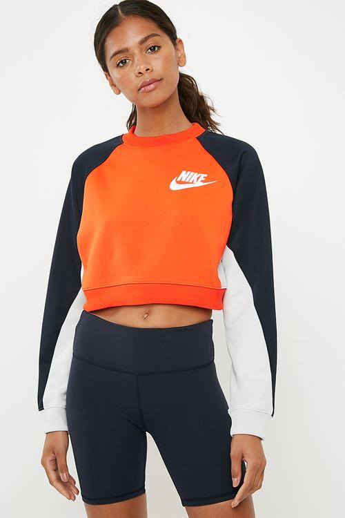 Mesh crew sweat - rush orange 